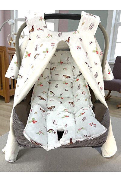FG Store New Product 100% Cotton Double Layer Muslin Stroller Cover and Cushion (Single-Sided Use)