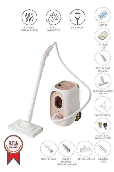 Torima TSC-02 Çok Fonksiyonlu 2000W Buharlı Temizleyici - Buharlı Temizlik Makinesi