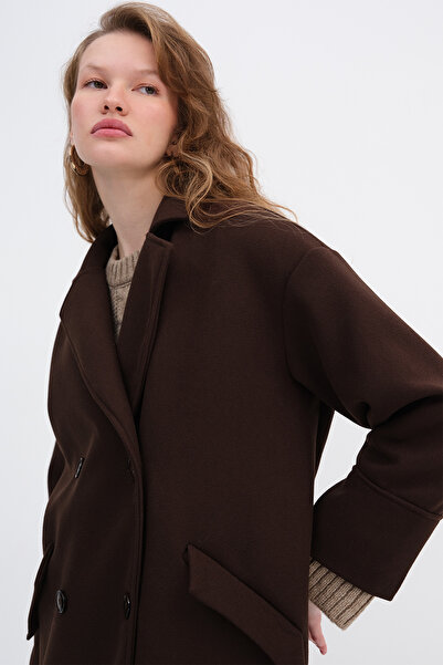 Addax Παλτό με κουμπιά oversized Kaşe K7610