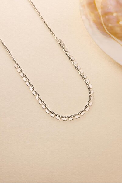 Nereze 925 Ayar Gümüş Rodyum Kaplama Gurmet Zircirli Minimal Balık Model Kolye