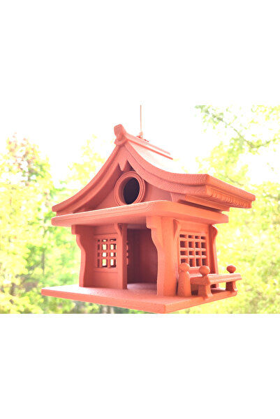 3D Atölyem Japon Tarzı Kuş Evi - 3D Baskı Dekoratif Kuş Yuvası (Bahçe, Balkon...