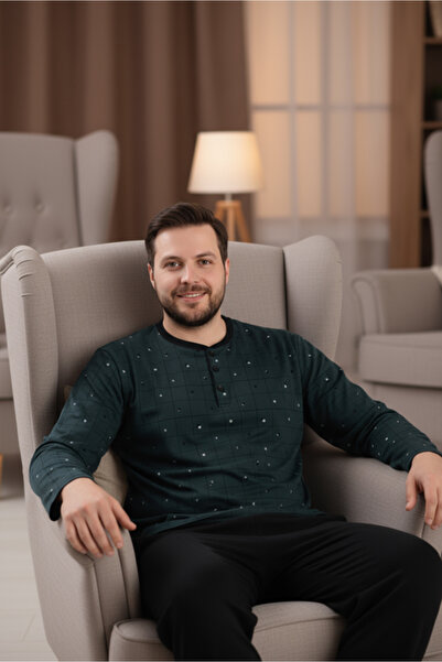 Bravie Ανδρικό σετ πιτζάμες μεγάλου μεγέθους 9753 Πράσινο