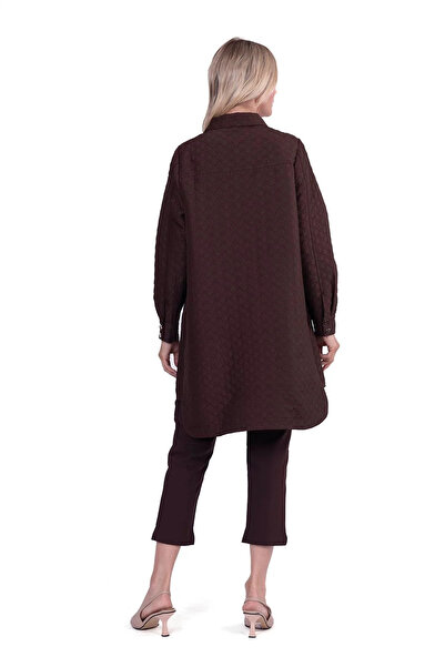 Invee Quilted Brown Jacket 6879