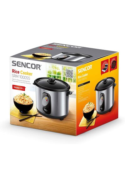 Sencor Rice Cooker SRM 1000SS, 1 L, Steam Cooking, 2-Year Replacement Warranty