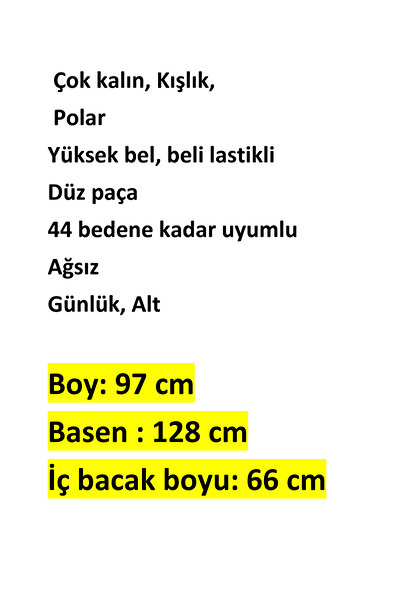 anne moda ankara Very Thick, Winter, High Waist, Elastic Fleece, Home Pants