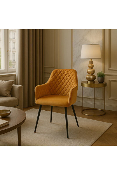 ARTA DOOR Miral Orange Textile Chairs, - Skandinav, HoReCa, Kitchen, Living Room, Office, Bedrooms, Hallways