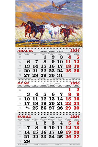 GENC DIJITAL BASKI 2026 Yılı Gemici Takvimi-Atlar