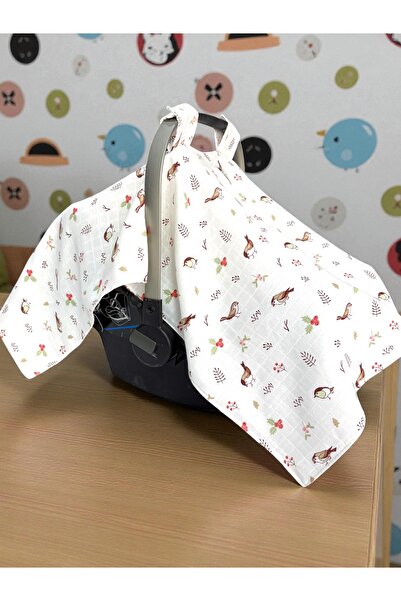 FG Store New Product 100% Cotton Double Layer Muslin Stroller Cover and Cushion (Single-Sided Use)