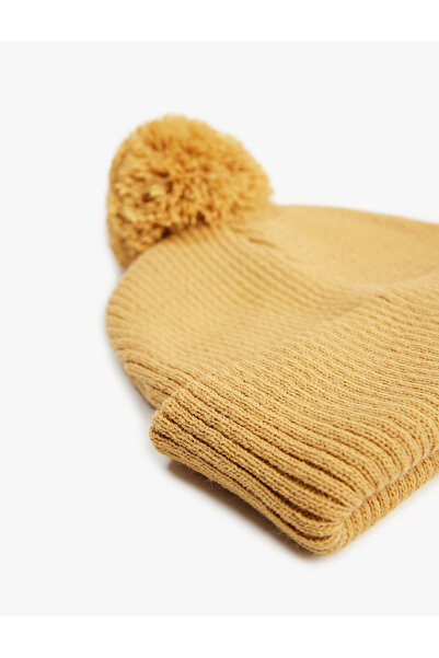 Koton Pompom Detailed Knitted Knitwear Beanie