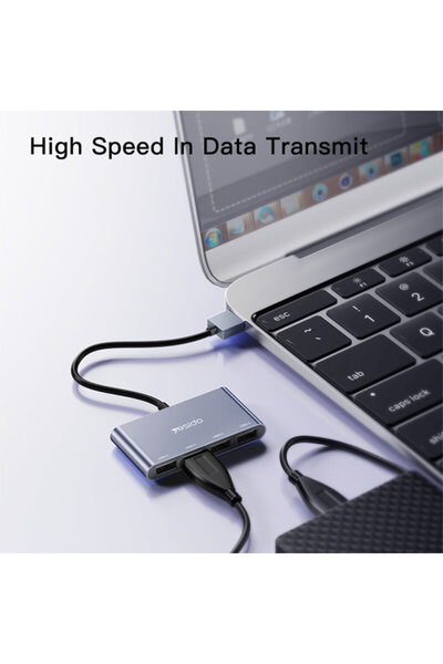 Yesido USB to 4x USB Docking Station Yesido, 480 Mbps, 15 cm, HB12