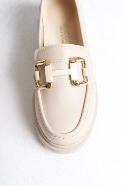 Riccon Жіночі лофери 0012510 Бежеві