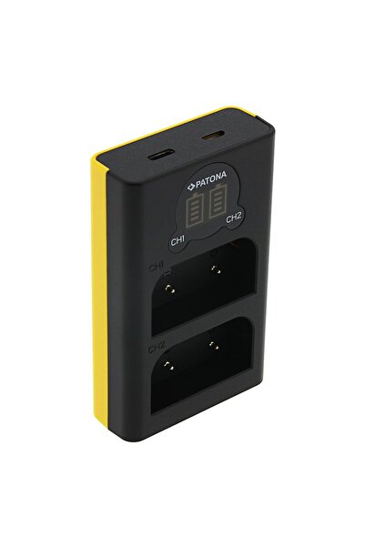 Patona Încărcător USB cu două ecrane LCD BLX-1, înlocuiește Olympus OM-1-1713