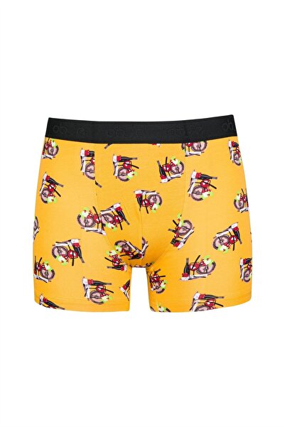 OBJE Erkek Turuncu Kadeh Desenli Boxer