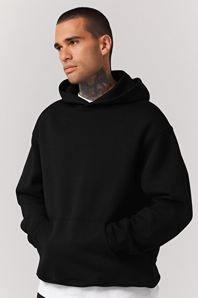 BENROMA Plain Unisex Oversize Hooded Sweatshirt