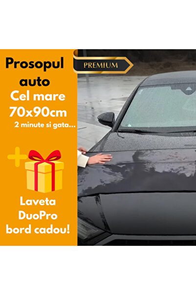 Practic si Curat Twist XL V2.0 – XL Microfiber Drying Towel 70x90 cm, 800 GSM + Free DuoFiber Pro 40x40 cm