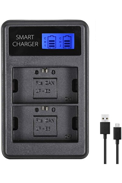 Generic Încărcător inteligent dual LC-E6 LP-E6 pentru Canon 5D II 7D 60D 70D 6D 5D III