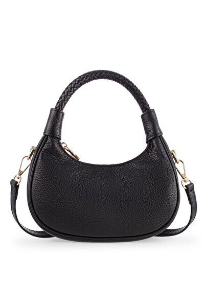 Bilik Deri Mini Siyah Kadın El Çantası BLM 7560-R