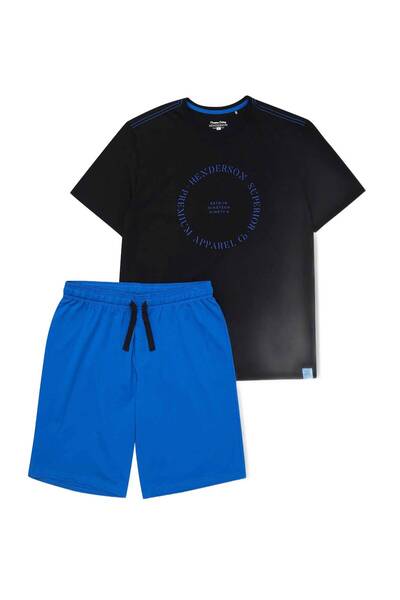 Henderson Men's Short Pajama Set T-Shirt & Shorts Classic Design 100% Cotton Breathable Comfortable | Earth