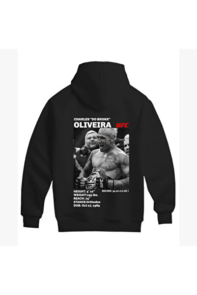 MAGORS CHARLES OLIVEIRA HAYRANLARI İÇİN ÖZEL TASARIM UNISEX KAPÜŞONLU PAMUKLU...