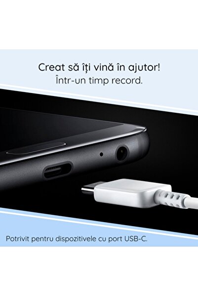 Samsung USB Type-C Cable, 3A, 1m, White, bulk, EP-DA705BWE