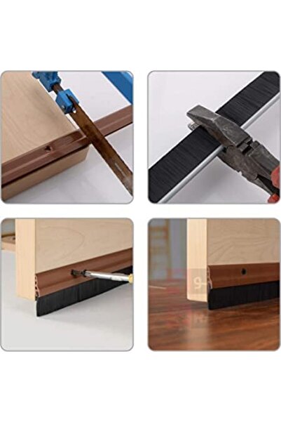 Raco Door Seal Bottom Brush with Screw (1M, Beige)