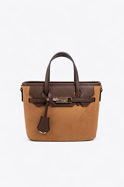 Silver Polo حقيبة يد نسائية من سيلفر آند بولو SP1185 باللون البني الداكن