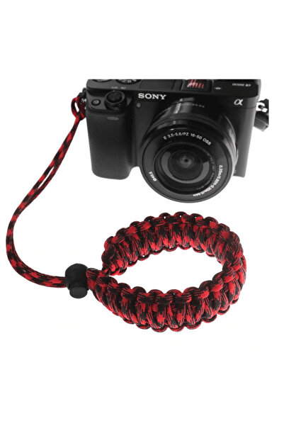 Generic Adjustable Red Braided Hand Strap for DSLR Binoculars