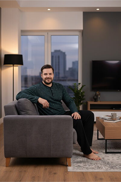 Bravie Ανδρικό σετ πιτζάμες μεγάλου μεγέθους 9753 Πράσινο