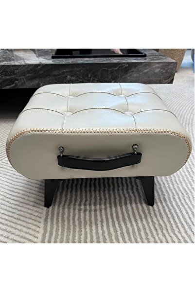 HXDream Stylish and Functional Faux Leather Footrest for Extra Seating in Living Room, Entryway, or Office