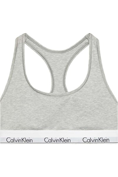 Calvin Klein Γυναικείο Μπραλέτ με λωρίδες με λογότυπο - Γκρι