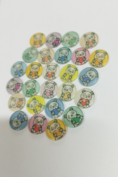 Kent Pazarı Κουμπί για βρεφικό γιλέκο 6 Χρώματα 30 Τεμάχια 14 χλστ