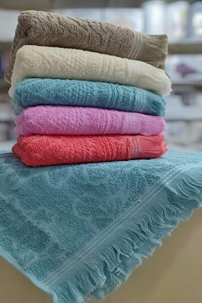 Bilgiçler Tekstil 12 Fringed Hand and Face Towels