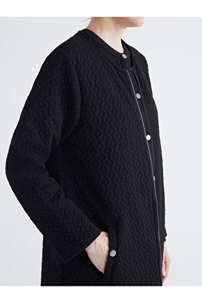 LC Waikiki Black Crew Neck Zippered Hijab Cap