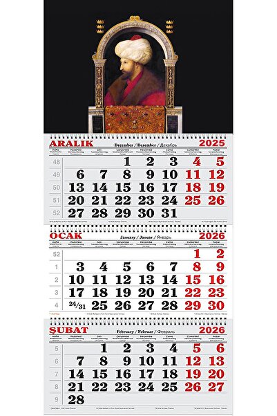 GENC DIJITAL BASKI 2026 Yılı Gemici Takvimi-Fatih Sultan Mehmed Han