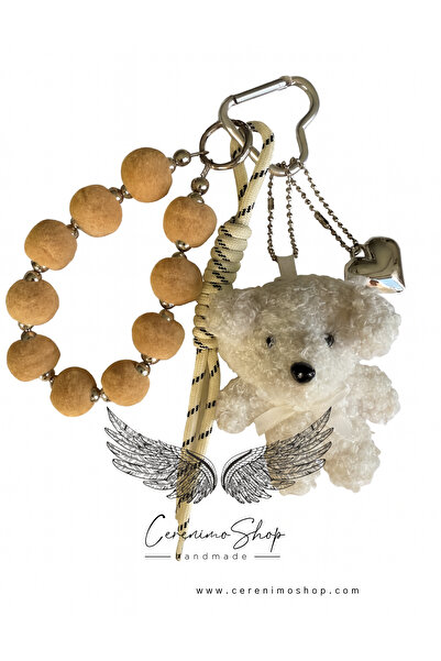 Cerenimo Shop سلسلة مفاتيح متعددة الاستخدامات على شكل حقيبة منفوشة