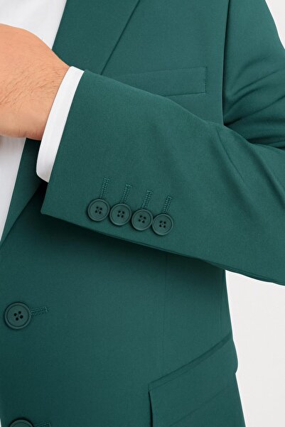 Plus Scorpion Men's One Button Slim Fit Piece Suit - Stylish Office and Formal Combination