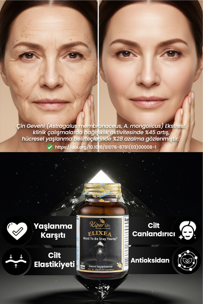 Kiperin Elixia ‘Longevity' | Yaşlanma Karşıtı | Resveratrol, Glutatyon, Koenzim Q10, NMN, NADH, PQQ