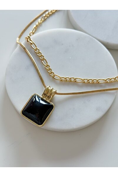 CHARMLUCKY Special Series Black 2-Piece Necklace