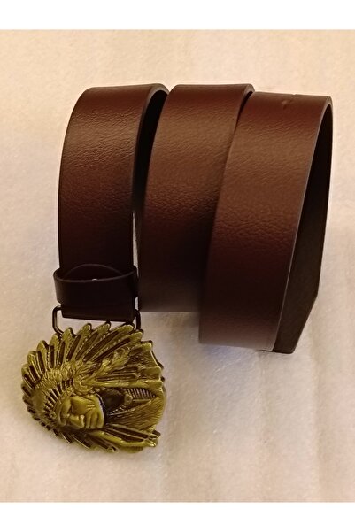 Butik Tülin حزام رعاة البقر الأصلي للجنسين من جلد العجل الأصلي بلون بني برونز...