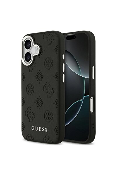 Guess Carcasă pentru iPhone 17 MagSafe cu ștampilare la cald Peony Script, neagră