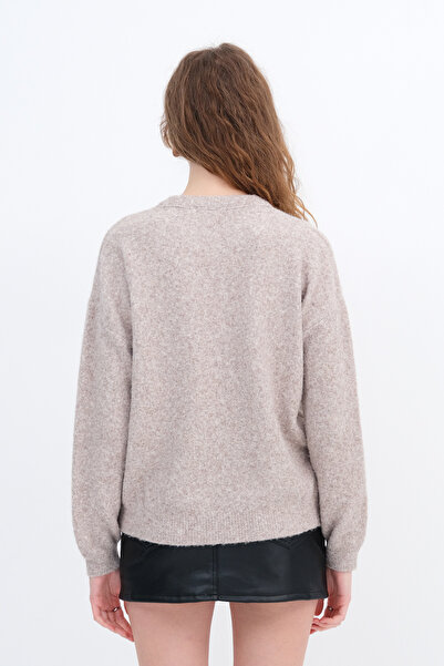 Addax Düğmeli Triko Kazak K2464