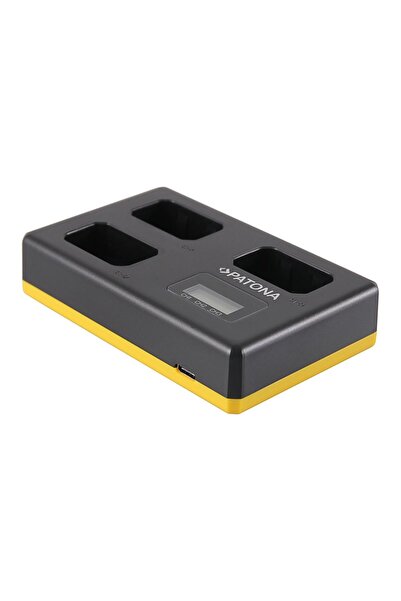 Patona Încărcător triplu USB NP-FW50 cu ecran LCD, înlocuiește Sony -1925
