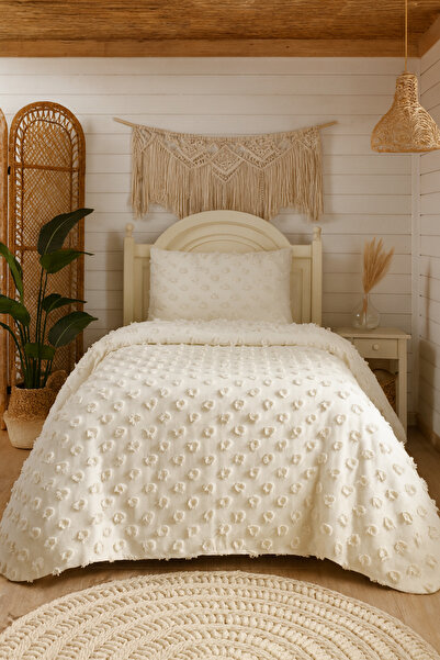 Divanest طقم بيكيه فردي مكون من قطعتين بتصميم خاص، لون إكرو