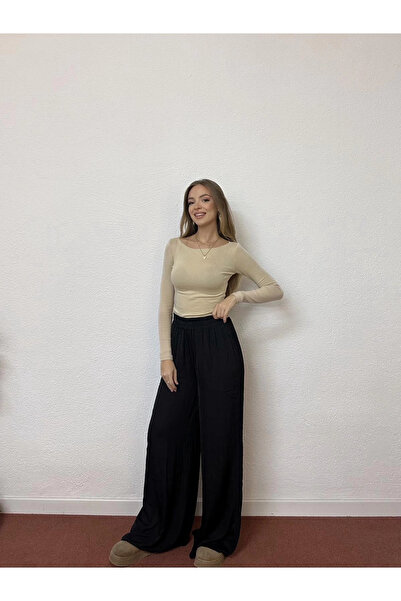 PROTO SUIT Flowy Wide (Loose) Black Pants