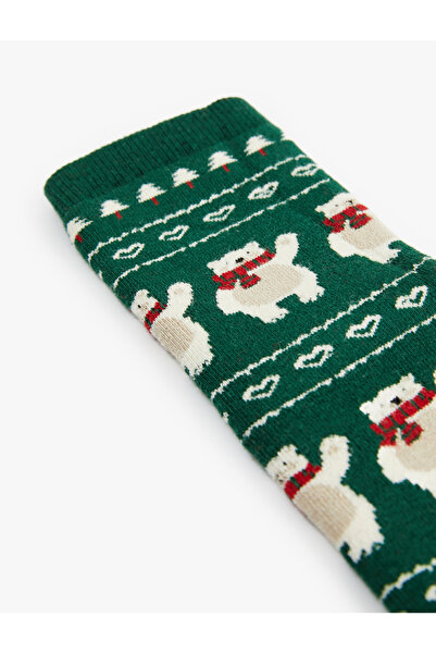Koton Памучни чорапи с новогодишна тематика Кърпа за крака Чорапи