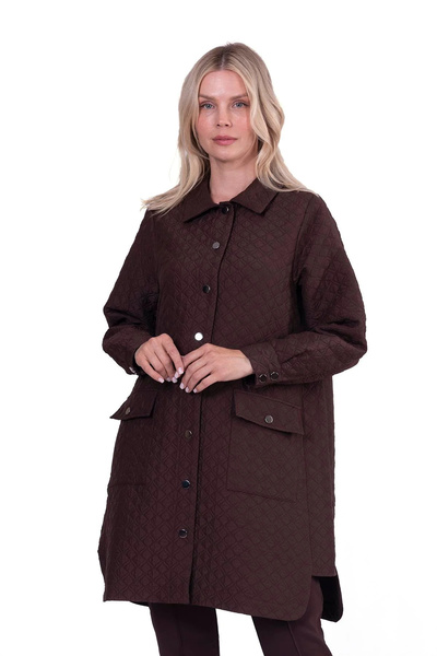Invee Quilted Brown Jacket 6879