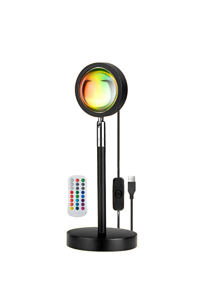 NEXTLY RGB Sunset Smart Lamp - App & Remote Controlled, 16 Colors, Music Sync, Timed Settings