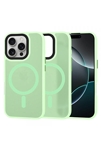 Apple Husa MagSafe pentru iPhone 16 Pro, Techsuit, HaloFrost, Verde Deschis