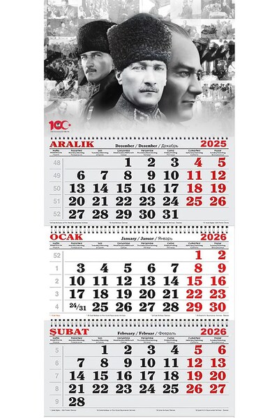 GENC DIJITAL BASKI 2026 Yılı Gemici Takvimi ---ATATÜRK KALPAKLI