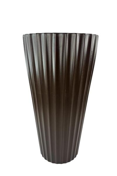 Nettenevime Kahverengi Lilyum Model Vazo Dekoratif Plastik Saksı 57cm 9 Litre...